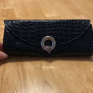 Dark blue clutch purse